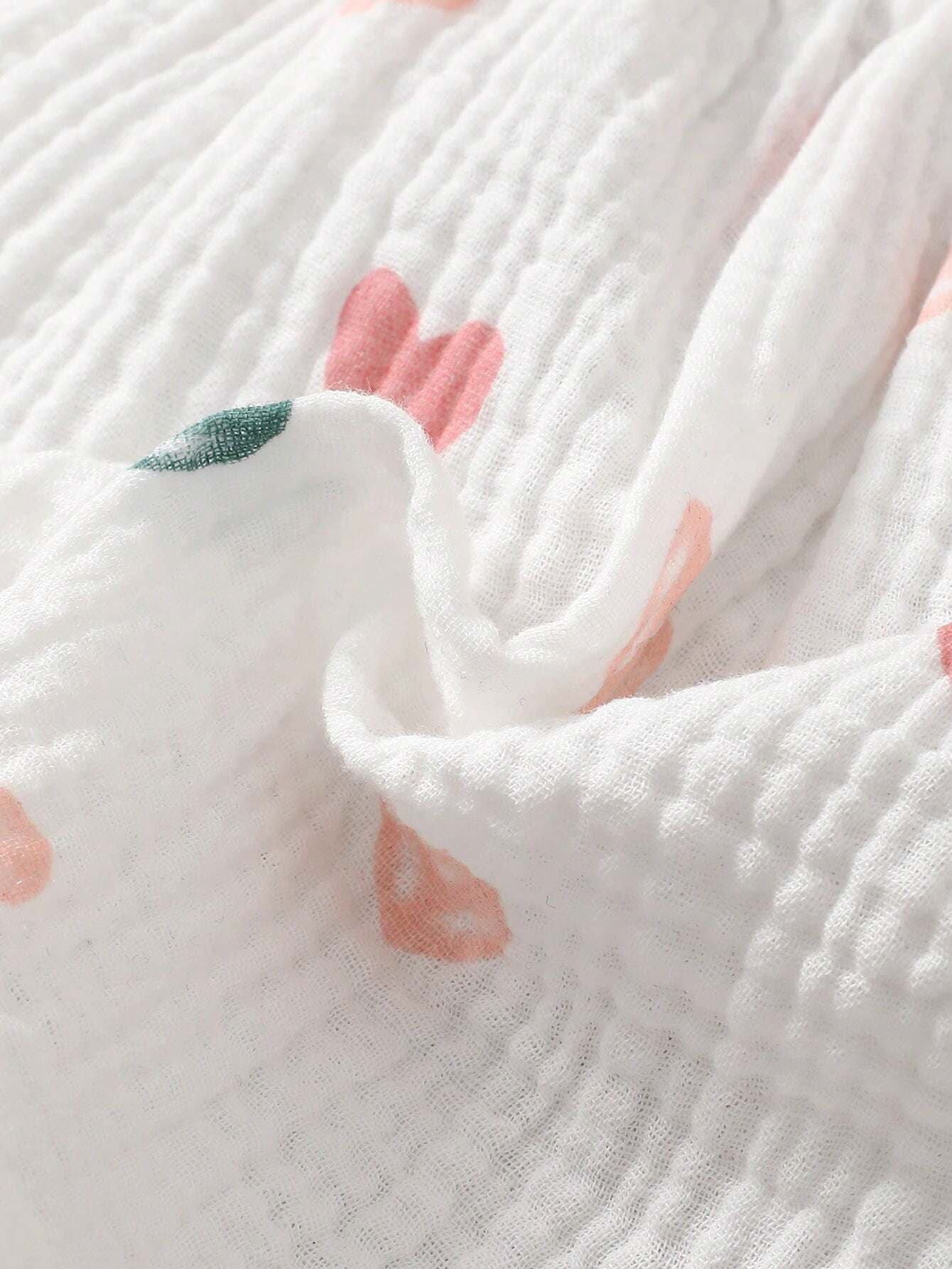 فستان بناتي بلا اكمام بتصميم القلوب الملونة مع قبعة