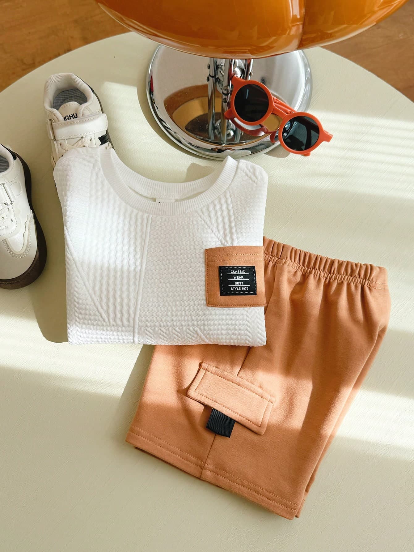 مجموعة بلوزة وشورت للأطفال الرضع 2 قطع