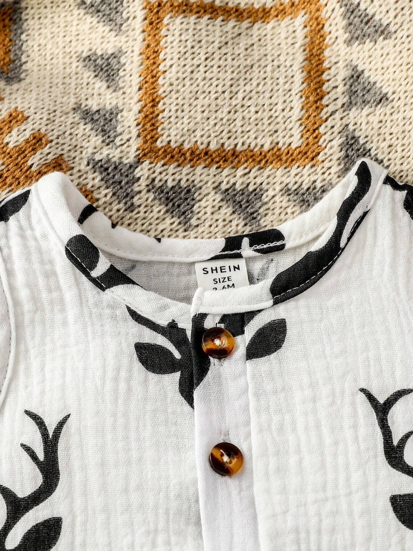 رومبير ولادي بلا أكمام بطبعة الغزال