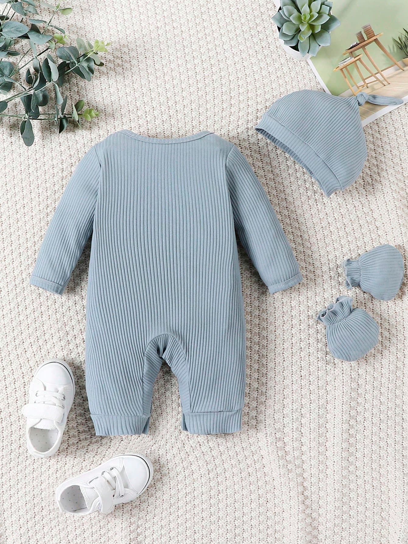 رومبير ولادي مع قفازات وقبعة للأطفال الرضع