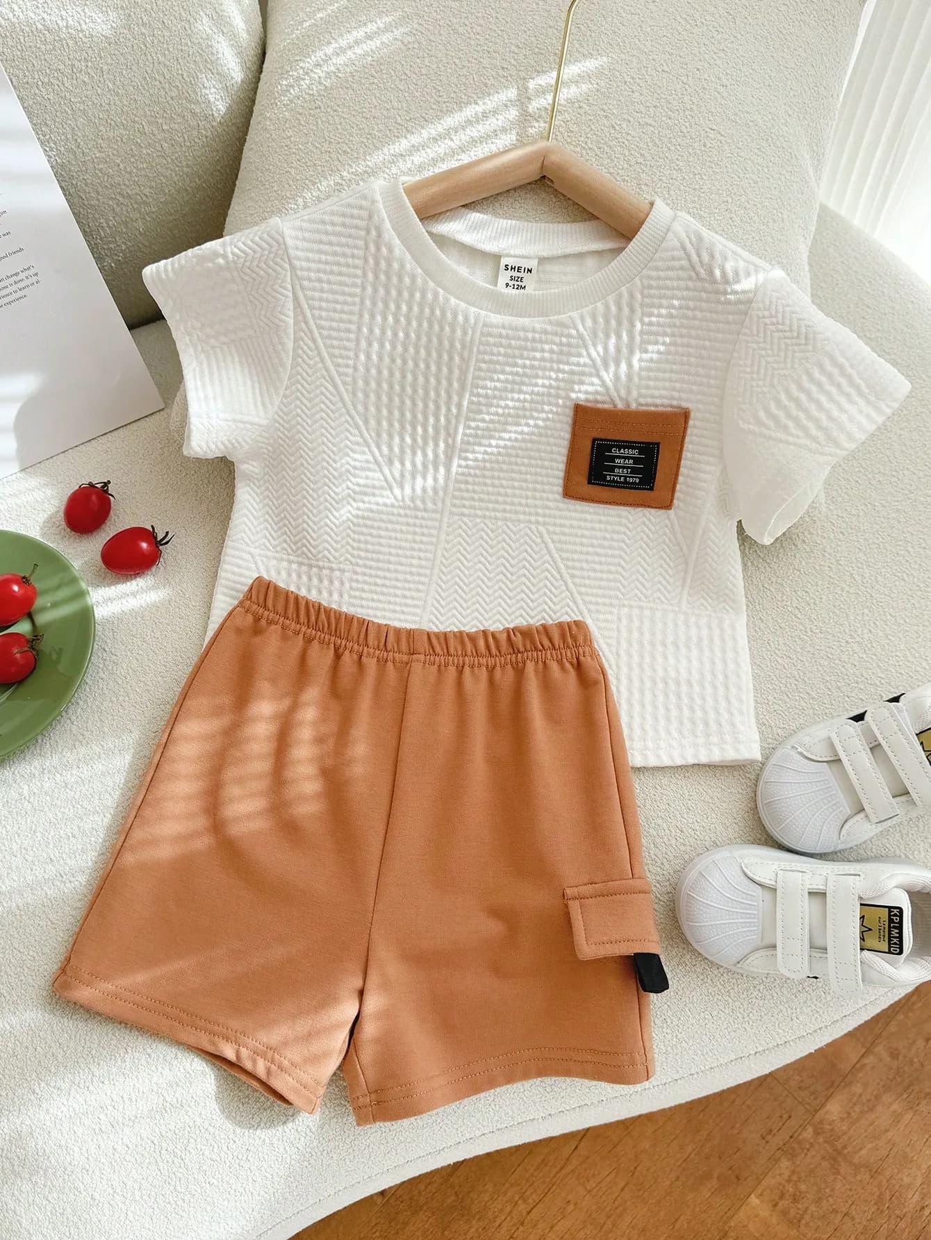 مجموعة بلوزة وشورت للأطفال الرضع 2 قطع